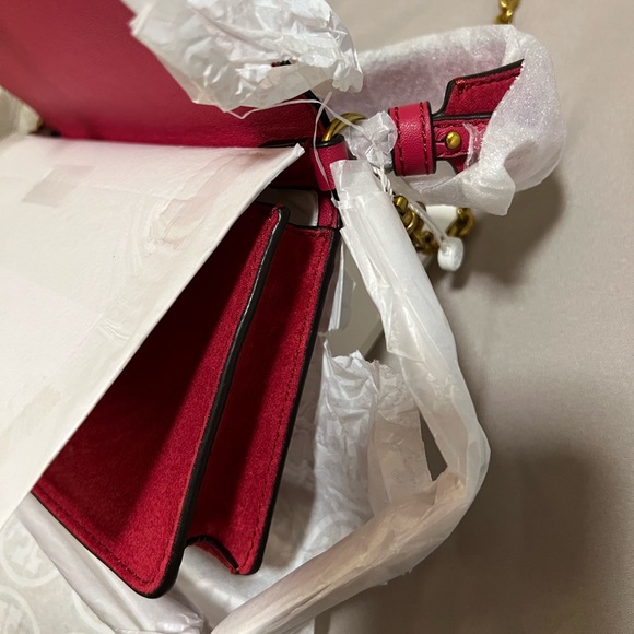 Tory Burch, Cleo Calf Hair Fold-Over Clutch, Gooseberry color, Size OS - Picture 3 of 5